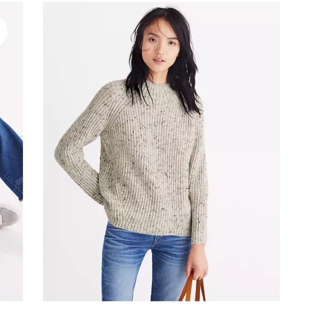 Madewell Donegal Northfield Mockneck Sweater SIZE M